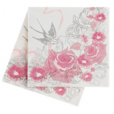 Vintage Rose Paper Napkins x20